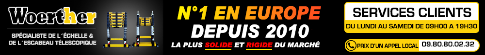 Page d'accueil Woerther, spécialiste ECHELLE et ESCABEAU TELESCOPIQUE