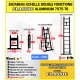 ECHELLE ESCABEAU TELESCOPIQUE DOUBLE FONCTIONS WOERTHER, CLASSIC 3M20/1.6M - PACK BASIQUE 