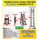 ECHELLE ESCABEAU TELESCOPIQUE DOUBLE FONCTIONS WOERTHER, CLASSIC 3M80/1.9M - PACK BASIQUE 