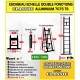 ECHELLE ESCABEAU TELESCOPIQUE DOUBLE FONCTIONS WOERTHER, CLASSIC 3M80/1.9M - AVEC HOUSSE, TAPIS ET PATINS