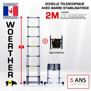 ECHELLE PLIANTE 2M CLASSIC PACK 2 (AVEC SAC A OUTILS)