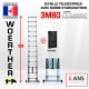 ECHELLE WOERTHER AVEC BARRE STABILISATRICE 3,80M + HOUSSE