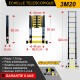 ÉCHELLE TELESCOPIQUE 3M20 GRAFITEK + PLATEFORME ET HOUSSE