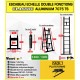 ECHELLE ESCABEAU TELESCOPIQUE DOUBLE FONCTIONS WOERTHER, CLASSIC 3M20/1.6M – AVEC PLATEFORME