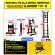 ECHELLE ESCABEAU TELESCOPIQUE DOUBLE FONCTIONS DOUBLE BARRES STABILISATRICES, GRAFITEK 3M20/1.6M - AVEC PLATEFORME