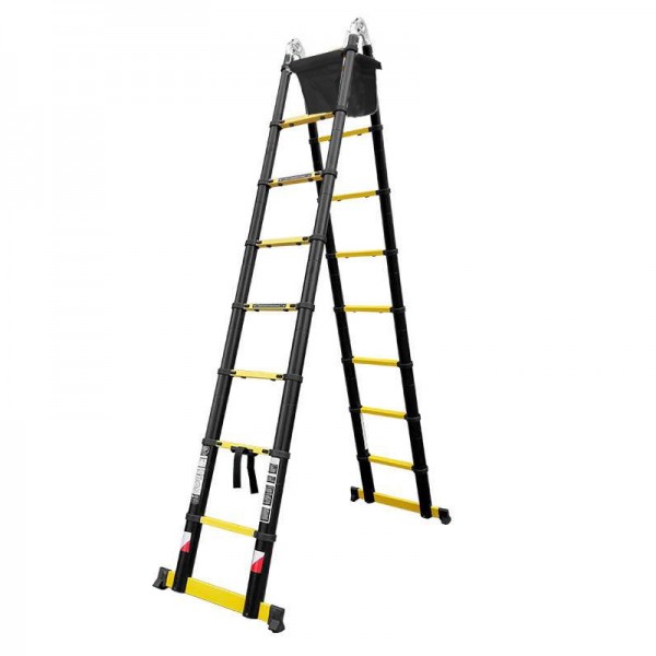 WAHTelescoping échelle 8m/ 7m/ 6m/ 5m/ 4m/ 3m/ 2m/ 1m de haut, échelles  télescopiques extensibles pour grenier et construction extérieure, capacité  330 lb (taille: 5,5m/18ft) : : Bricolage