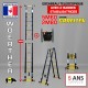 Escabeau 5m60 woerther grafitek avec 2 barres stabilisatrices plus sac à outils