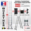  Escabeau 5m60 woerther plus housse plus sac à outils plus roulettes