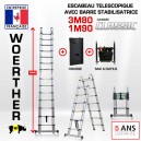  ECHELLE ESCABEAU WOERTHER DOUBLE FONCTIONS, HOUSSE ET SAC A OUTILS