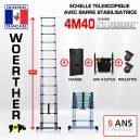 ÉCHELLE PLIANTE 4M40 CLASSIC PACK 5 (AVEC HOUSSE, SAC A OUTILS ET ROULETTES)