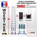 ECHELLE WOERTHER 3,80M + HOUSSE ET SAC A OUTILS