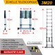 ECHELLE-TELESCOPIQUE-3,2M + PLATEFORME, HOUSSE ET TAPIS