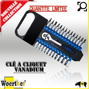 Kit Clef à cliquet VANADIUM 26 Pièces