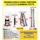 ECHELLE ESCABEAU TELESCOPIQUE DOUBLE FONCTIONS WOERTHER, CLASSIC 5M/2M50 - PACK BASIQUE 