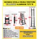 ECHELLE ESCABEAU TELESCOPIQUE DOUBLE FONCTIONS WOERTHER, CLASSIC 4M40/2M20 - PACK BASIQUE 