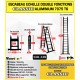 ECHELLE ESCABEAU TELESCOPIQUE DOUBLE FONCTIONS WOERTHER, CLASSIC 5M60/2M80 - PACK BASIQUE