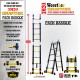 ECHELLE ESCABEAU TELESCOPIQUE TRIPLE FONCTIONS WOERTHER, GRAFITEK 3M20/1.6M - PACK BASIQUE