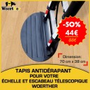 TAPIS ANTIDERAPANT POUR ECHELLES ET ESCABEAUX - Dimension: 70 cm x 38 cm