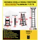 ECHELLE ESCABEAU TELESCOPIQUE FOUBLE FONCTIONS DOUBLE BARRES STABILISATRICES, GRAFITEK 3M20/1.6M - AVEC HOUSSE