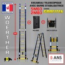 Escabeau 5m60 woerther Grafitek plus housse plus sac à outils