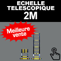 Echelle en aluminium télescopique 2 mètres 