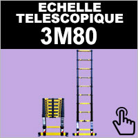 Echelle en aluminium télescopique 3 mètres 80