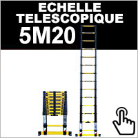 Echelle en aluminium télescopique 5 mètres 20